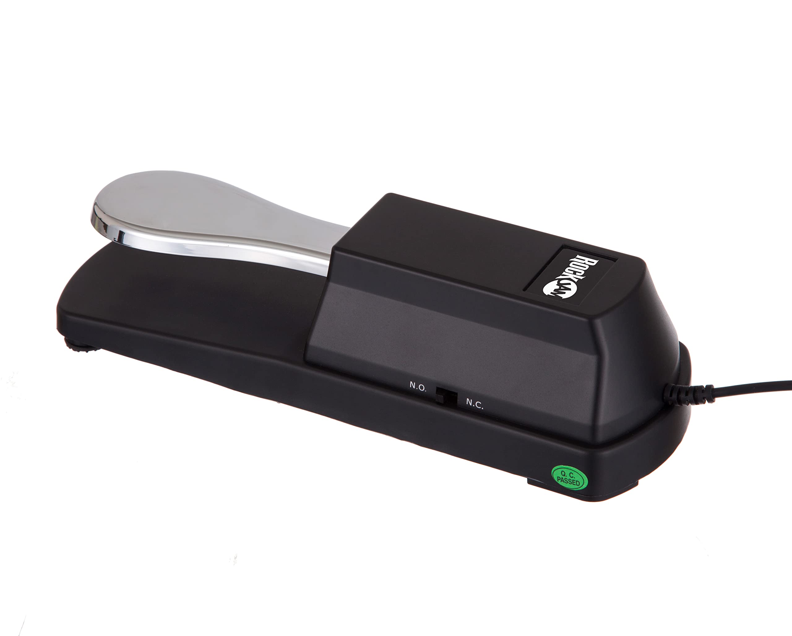 Rockjam Universal Sustain Pedal For Electronic Keyboards And Digital Pianos With Polarity Switch, Anti Slip Rubber Bottom And 5.