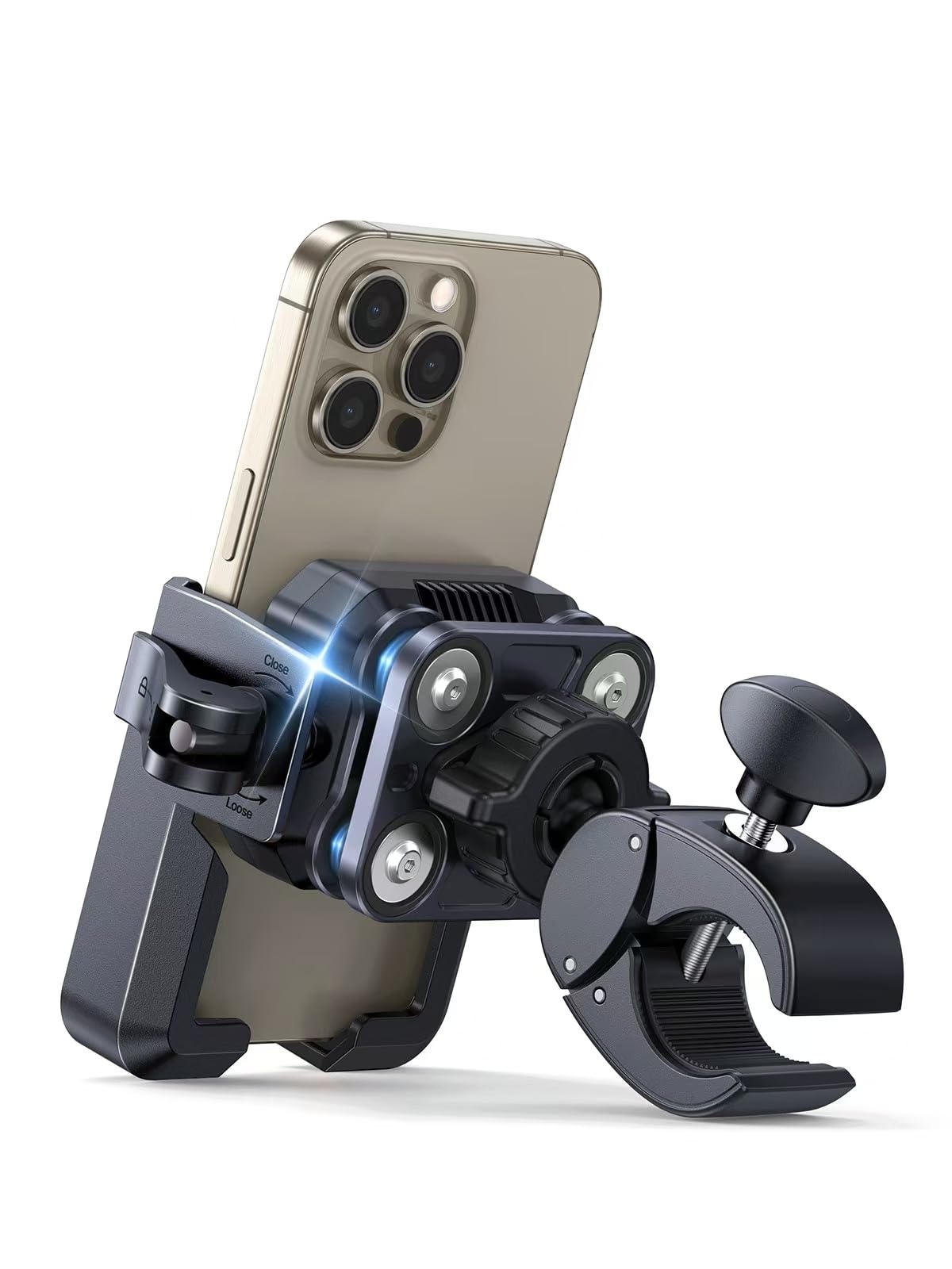 Bovemanx Bike Phone Holder Mount [Military Anti Vibration] 2024 Universal Motorcycle Phone Mount Handlebar Clamp For Electric Sc