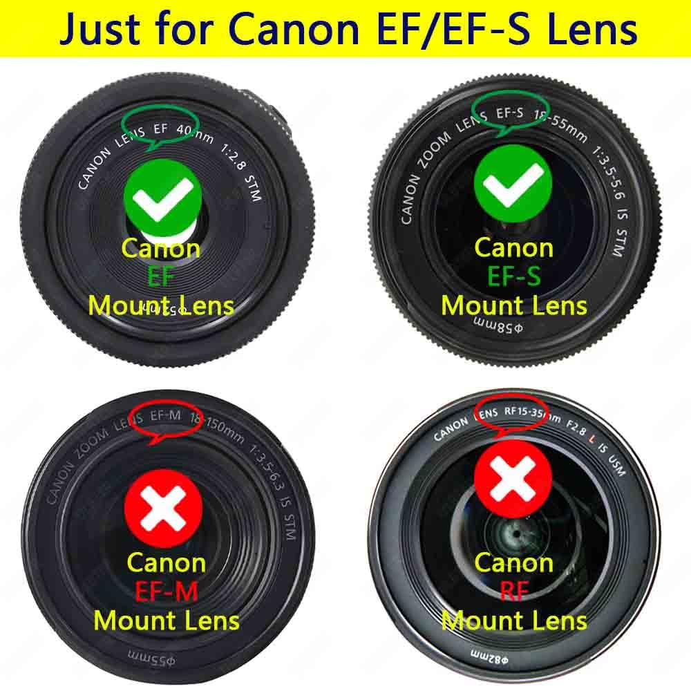 Front Body Cap And Rear Lens Cap Cover For Canon Eos Ef/Ef S Lens For Rebel T7 T6 T5 T8I T7I T6I Sl3 Sl2 T6S,5D Mark Iv/Iii/Ii,
