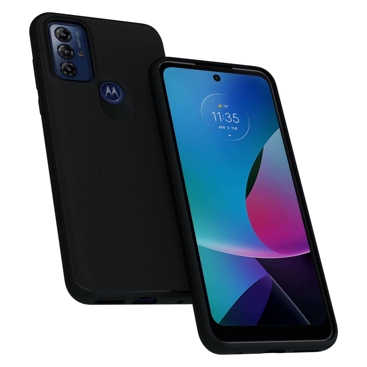 Motorola Moto G Play (2023) Textured Protective Case  Black   Precision Fit Shock Absorbing Cases For Enhanced Phone Grip, Style