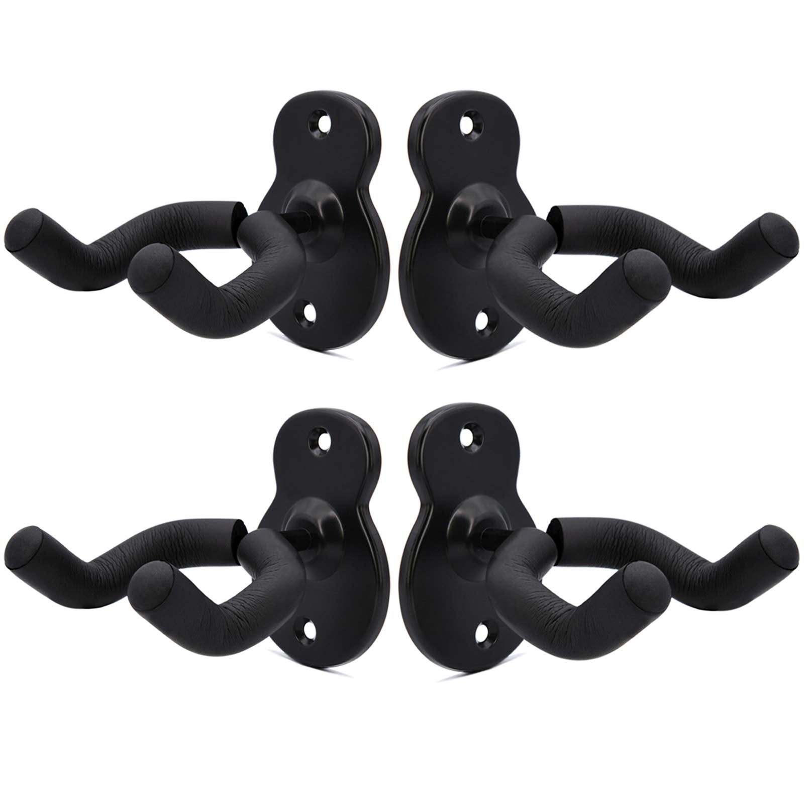 Guitar Wall Hangers, Guitar Hanger Wall Mount 4 Pack Wall Stands Holders Hooks  Home And Studio Guitar Keeper