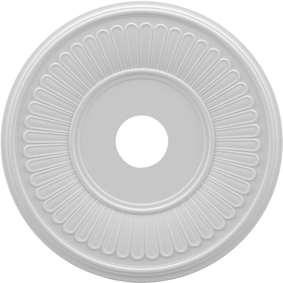 Ekena Millwork Cmp19Be Berkshire Thermoformed Pvc Ceiling Medallion (Fits Canopies Up To 8 3/8''), 19''Od X 3 1/2''Id X 1''P