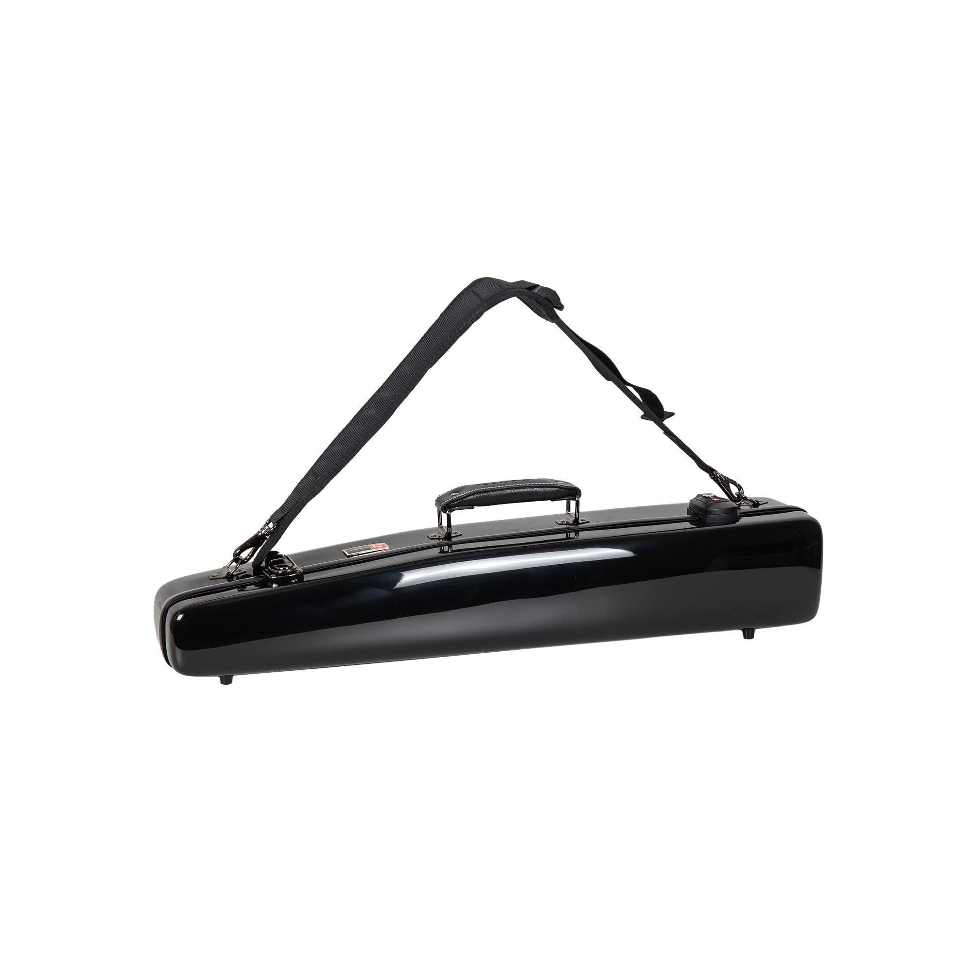 Crossrock Pro Grade Straight Soprano Saxophone Case | Jet Black Gloss, Tsa Lock, Elite Protection, Detachable Backpack Straps, A