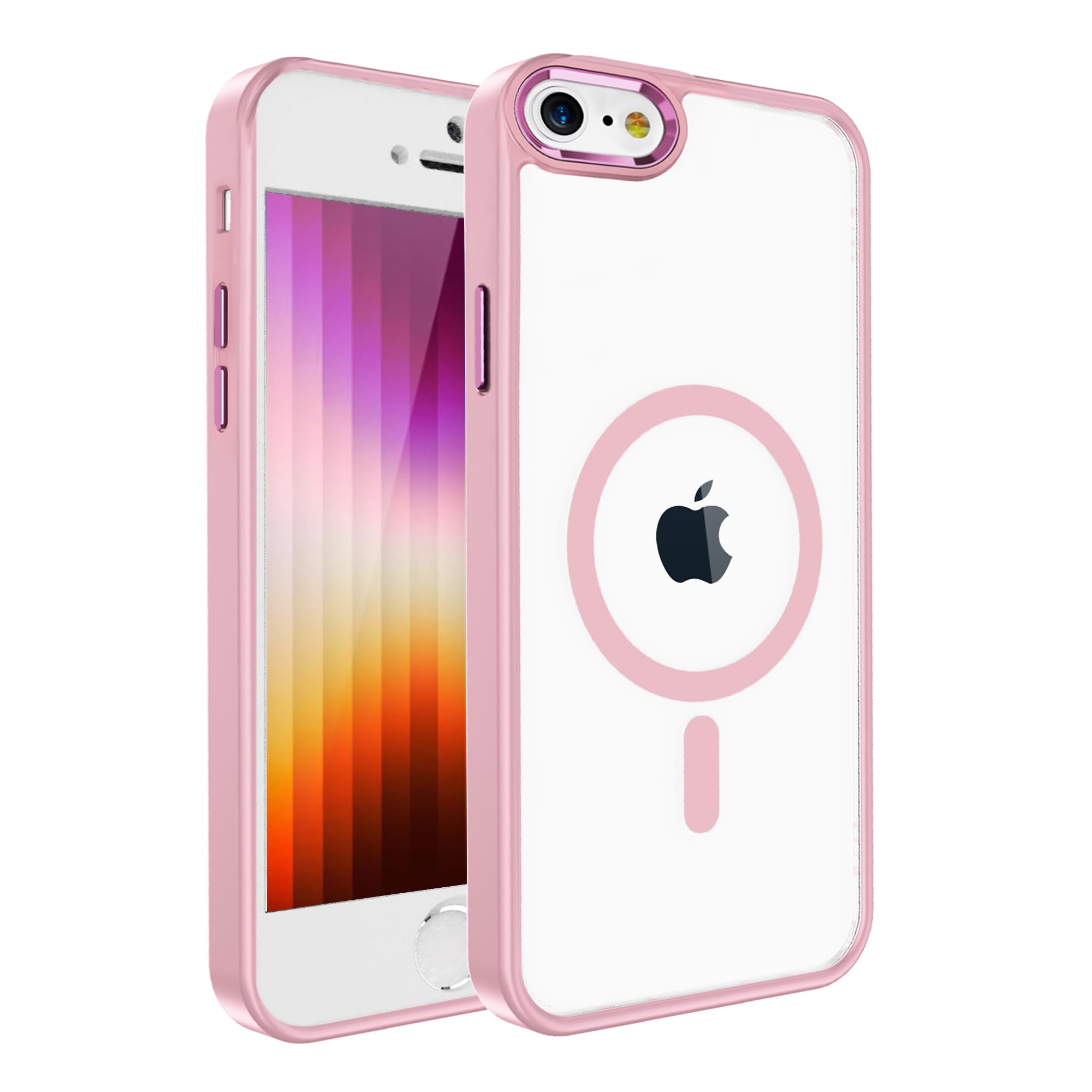 Magnetic For Iphone Se Case 2022/2020,Iphone 8/7 Case,Compatible With Magsafe, Military Grade Drop Tested, Shockproof Clear Hard