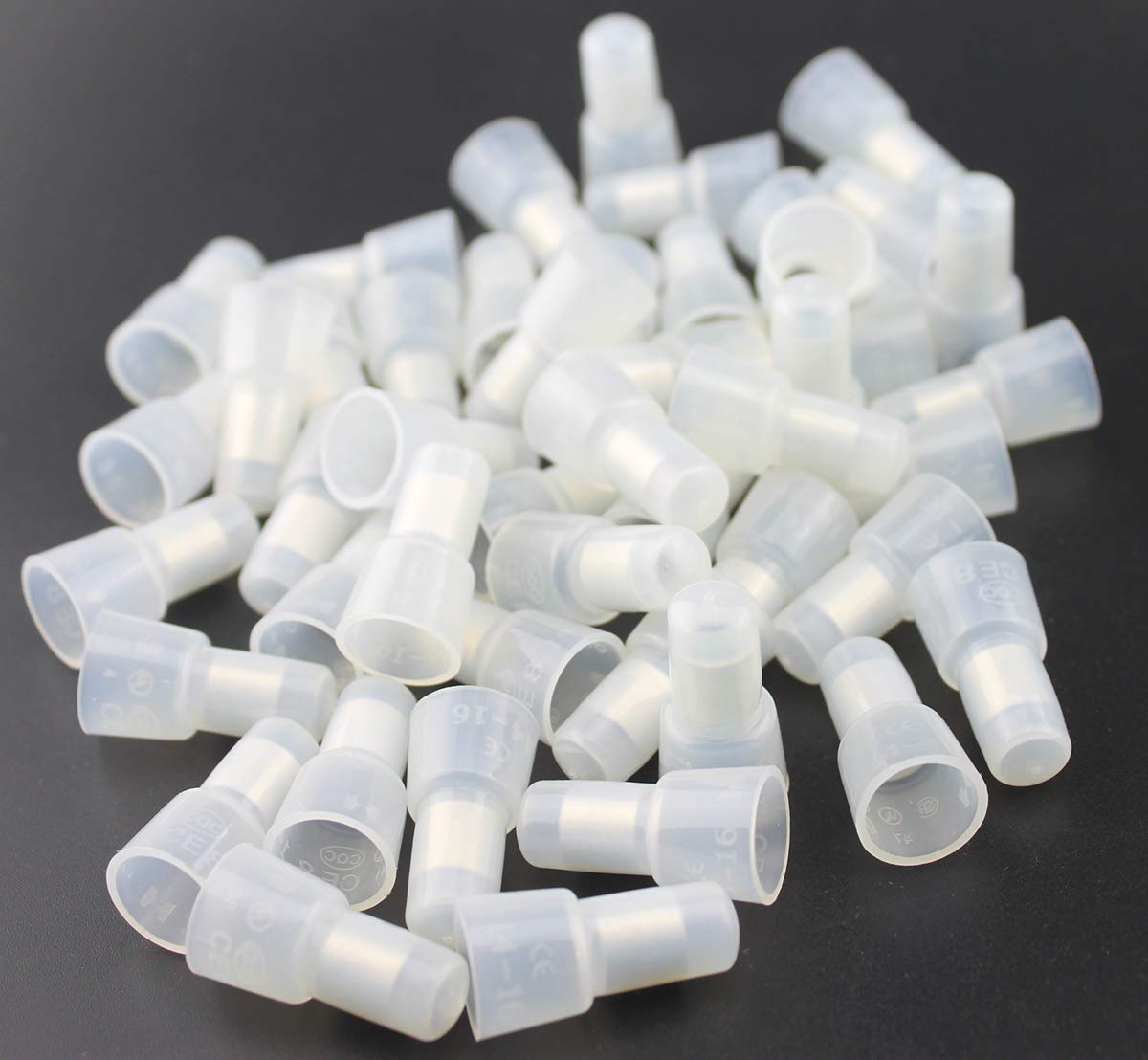Rextin 100Pcs Ce8 Closed End Wire Crimp Connectors Protective Wire Crimp Cap Wire Connectors Terminals (Ce8)