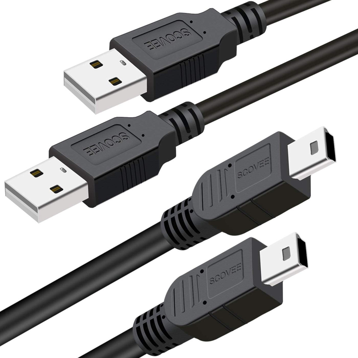Scovee Ps3 Controller Cord, ?2 Pack 10Ft? Ps3 Charger Cable For Sony 3 / Ps 3 Slim Sixaxis Controller,Ps3 Charging Cord,Ps3 Char