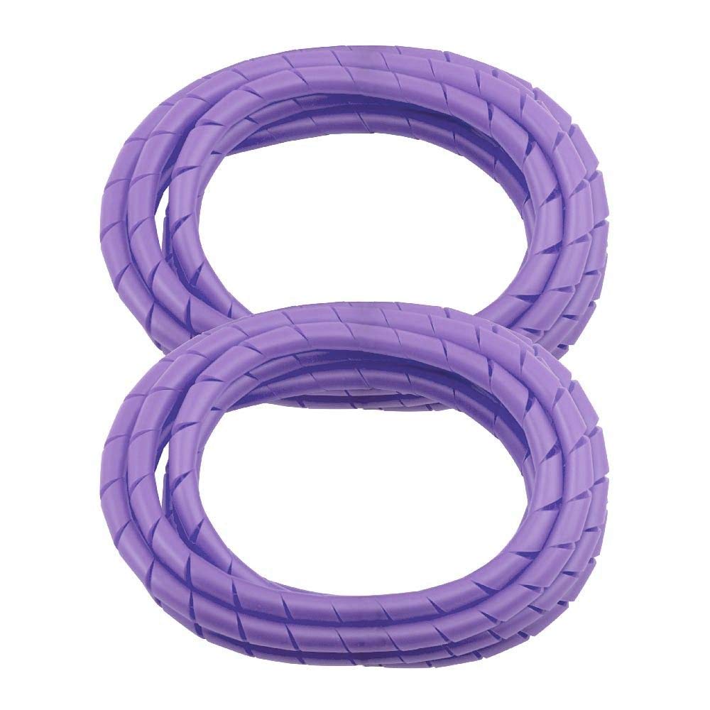 2 Pack Md Premium 8' Cord Cover Prevents Cord Tangling   Purple