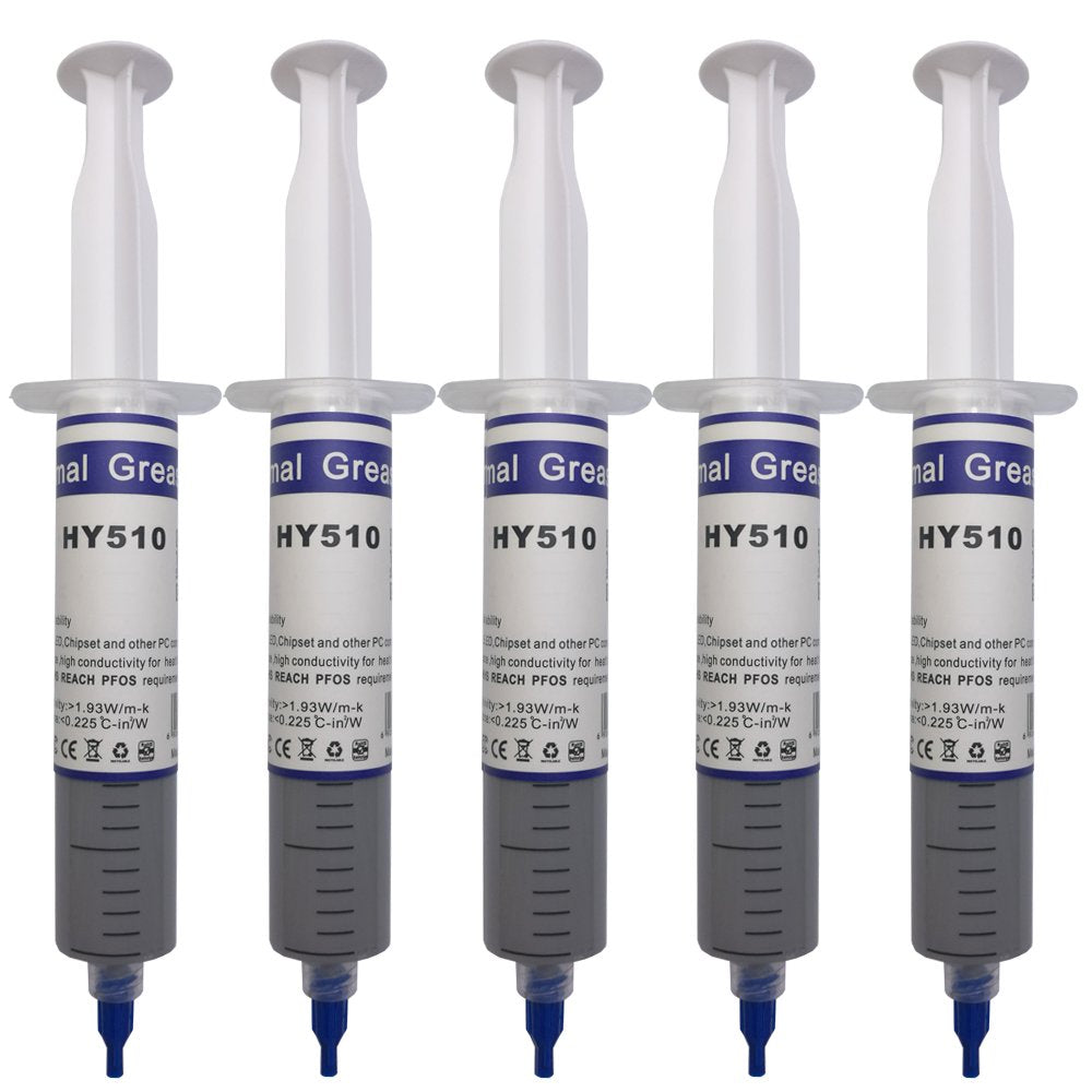 BAY Direct 5-Pack Reusable Thermal Paste (7 Oz/200g), LARGE Syringe Thermal Grease Cool Compound Heatsink Apply to PC/CPU/GPU/LE