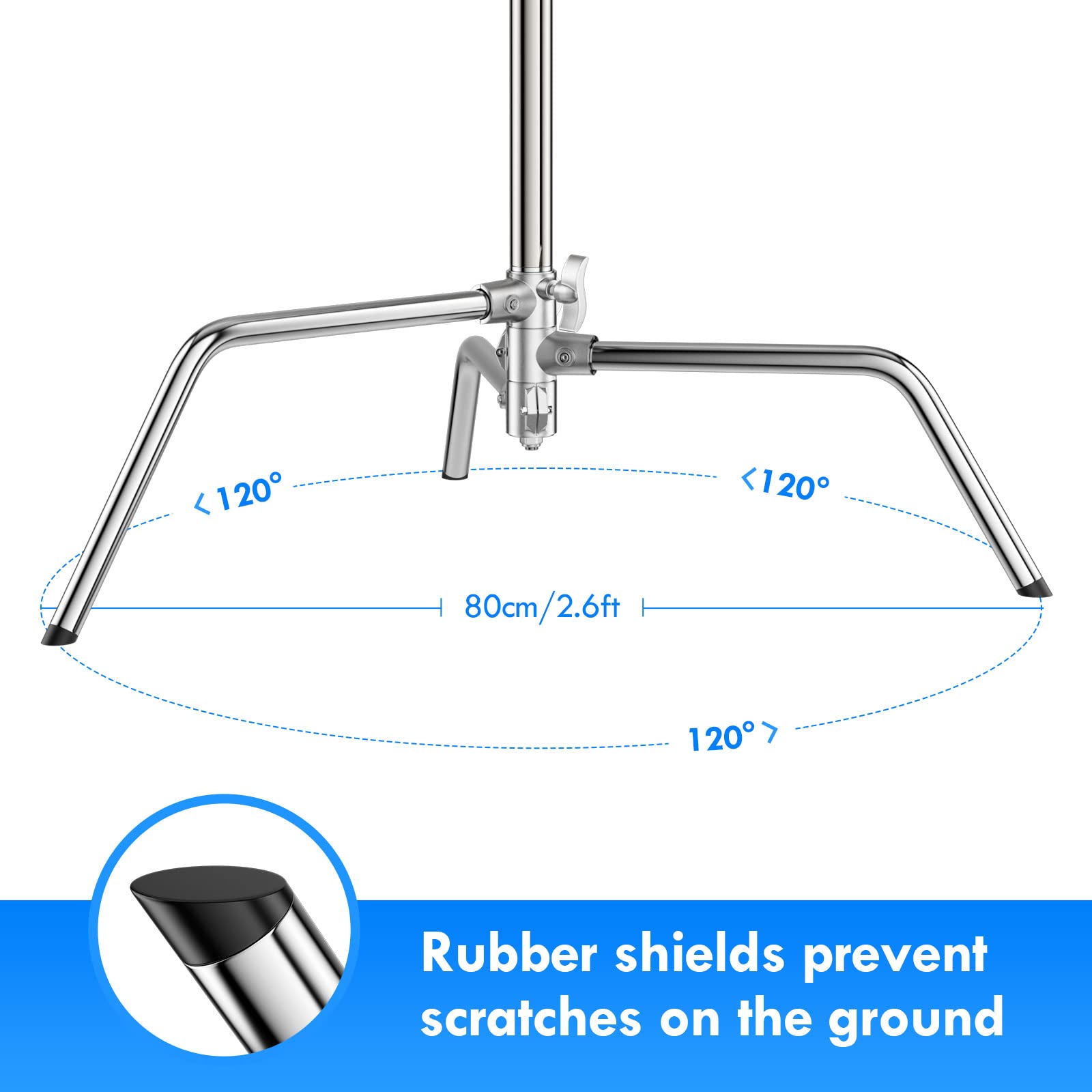 Emart Photography C Stand With Boom Arm, 10Ft/300Cm Adjustable Heavy Duty Light Cstand With 4.2Ft/128Cm Holding Arm, 2 Pieces Gr