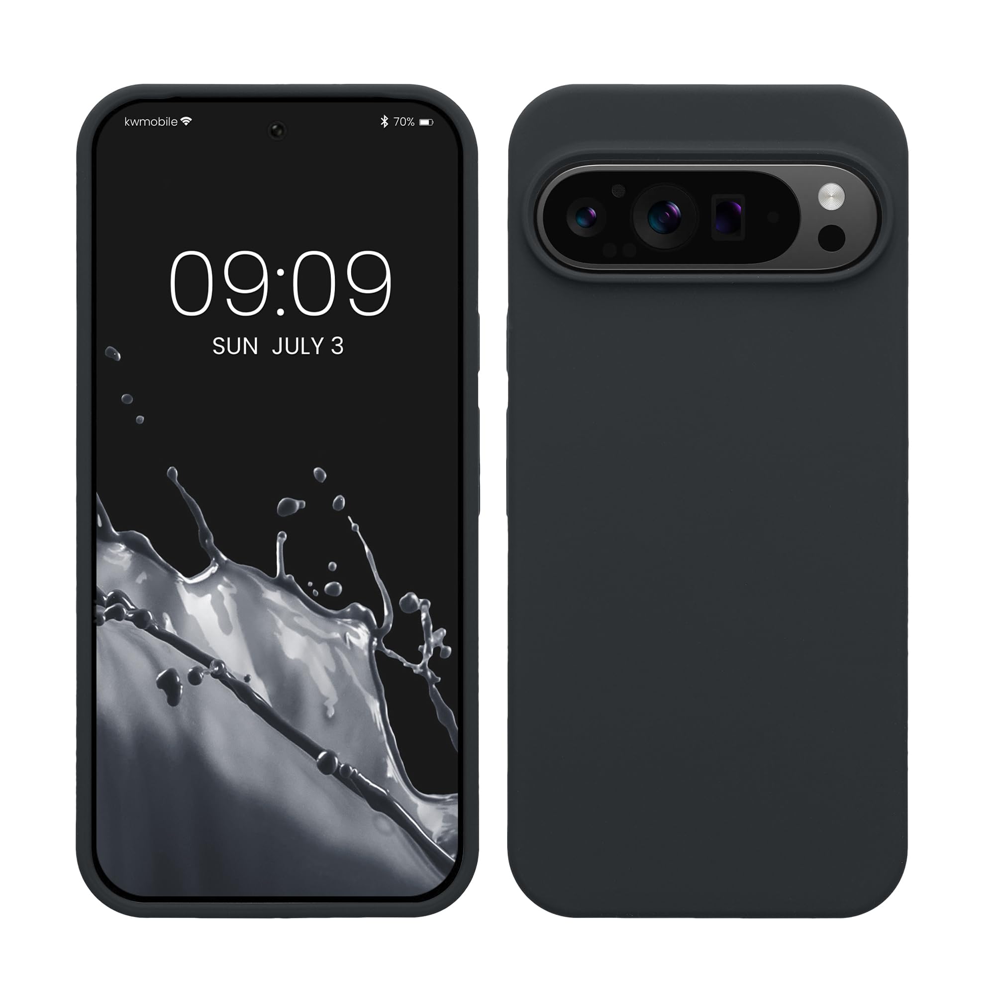 kwmobile Case Compatible with Google Pixel 9 Pro XL Case - TPU Silicone Phone Cover with Soft Finish - Blueberry