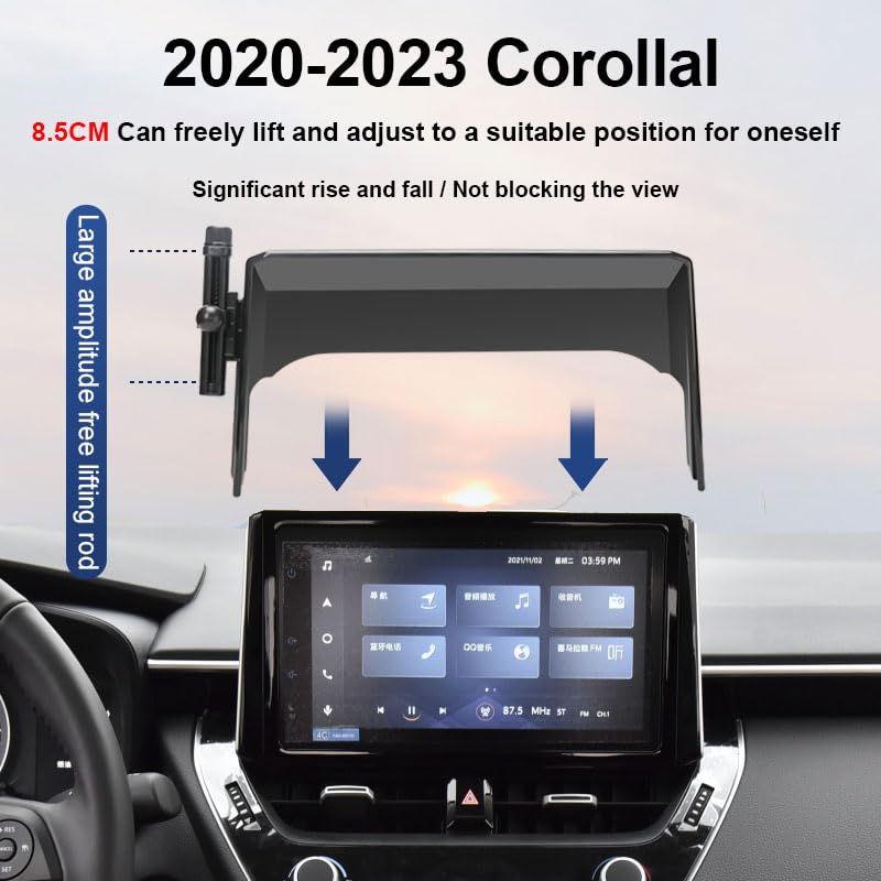 Car Phone Holder For Toyota Corolla Auto Accessories [Only For 2020-2025 Corolla] [Auto Lock Hands Free Cell Phone Mount Car Fit