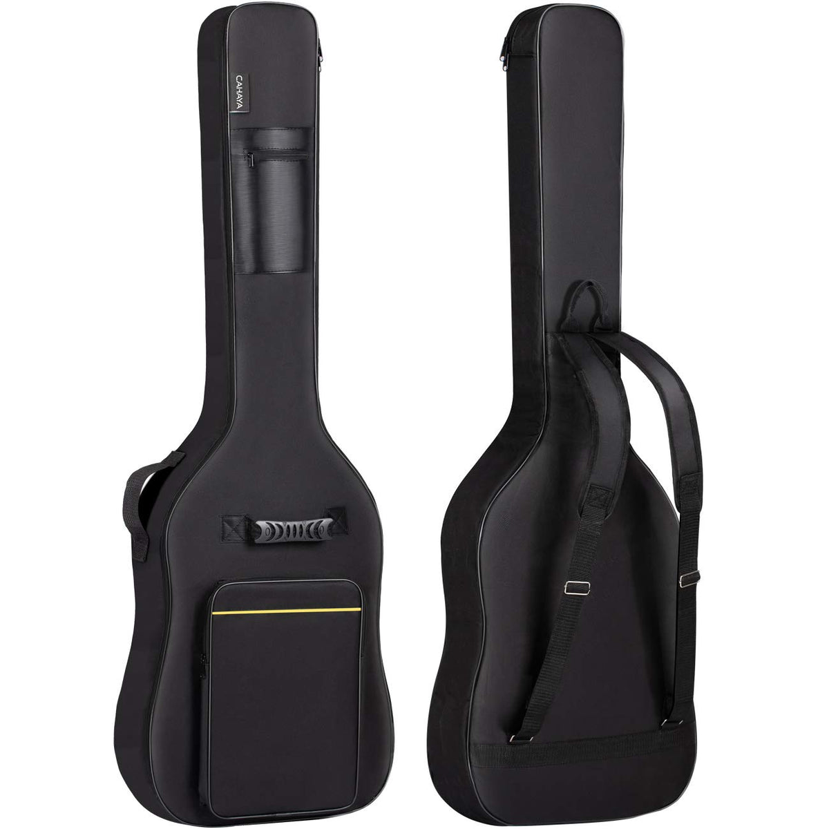 Cahaya Bass Guitar Bag Gig Bag 0.3Inch Padding Black Padded Backpack Soft Electric Bass Case Cy0222