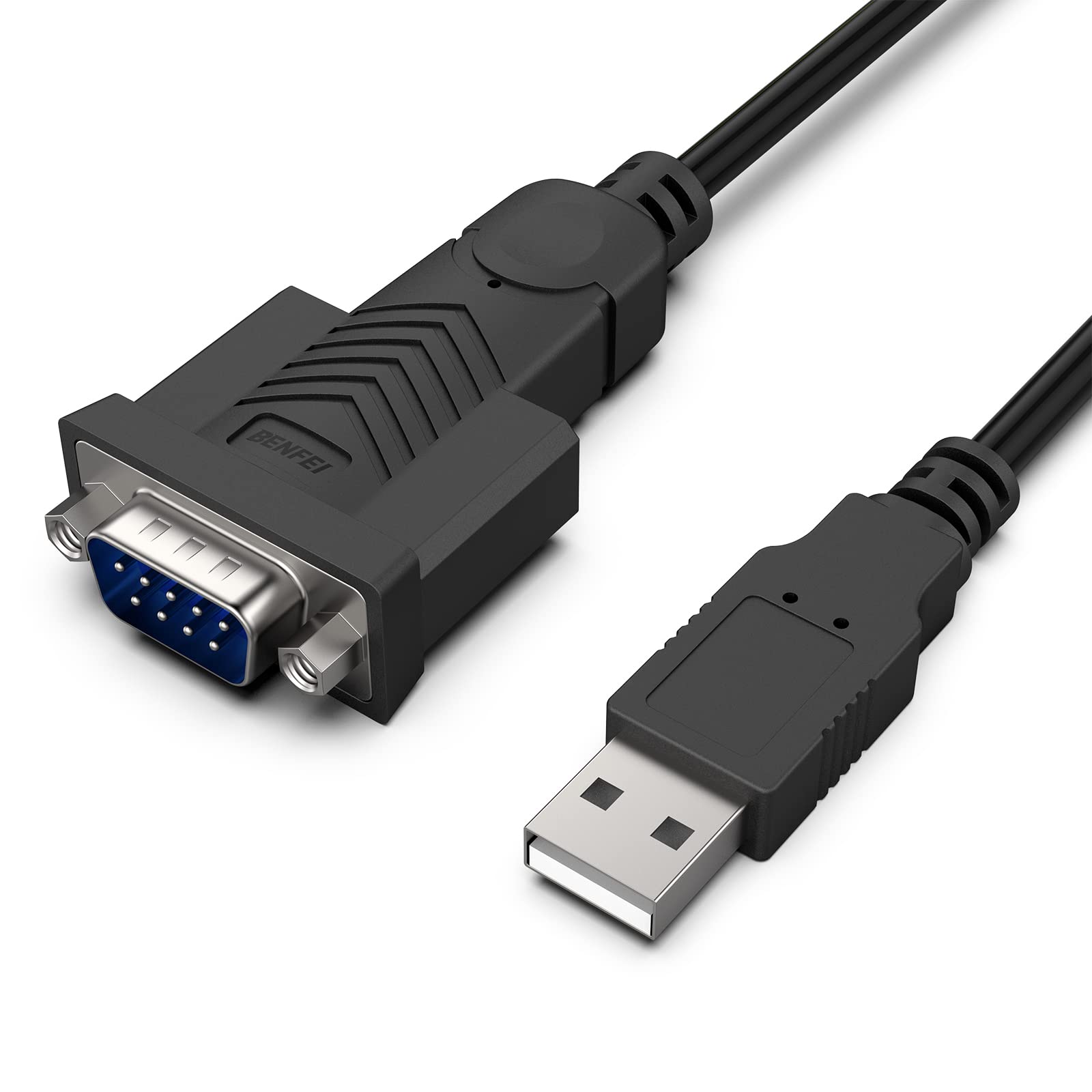 Benfei Usb To Serial Adapter,6 Feet Usb To Rs 232 Male (9 Pin) Db9 Serial Cable, Prolific Chipset, Windows 11/10/8.1/8/7, Mac Os