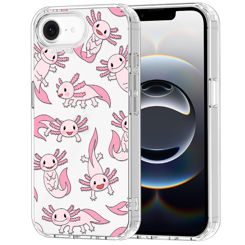 MOSNOVO Case for iPhone 16e, [Buffertech 6.6ft Military-Grade Drop Protection] [Anti Peel Off Tech] Clear TPU Bumper Phone Case 