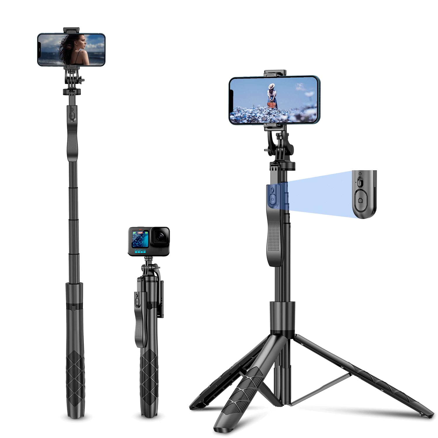 Tripod With 360 Degree Rotatable Phone Holder For Photography, Video Shooting, Live Streaming, Vlog, Youtube Video, Facetime, Sk