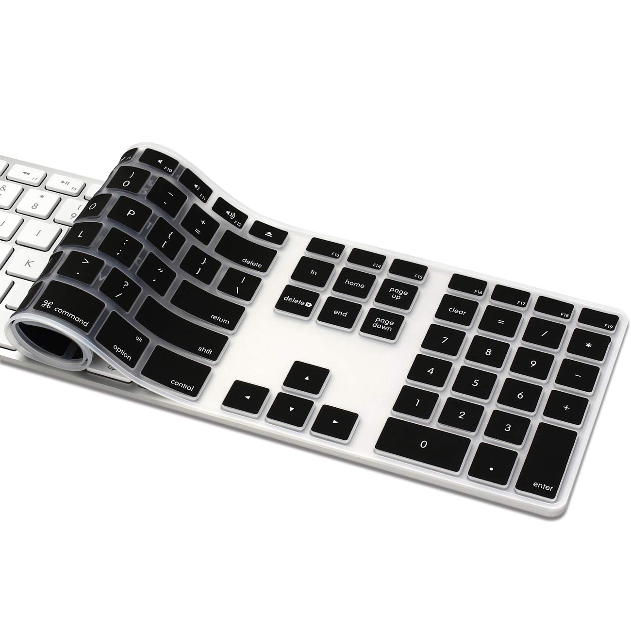 Proelife Silicone Full Size Ultra Thin Keyboard Cover Skin For Apple Imac Keyboard Numeric Keypad Wired Usb Mb110Ll/B A1243 (Not