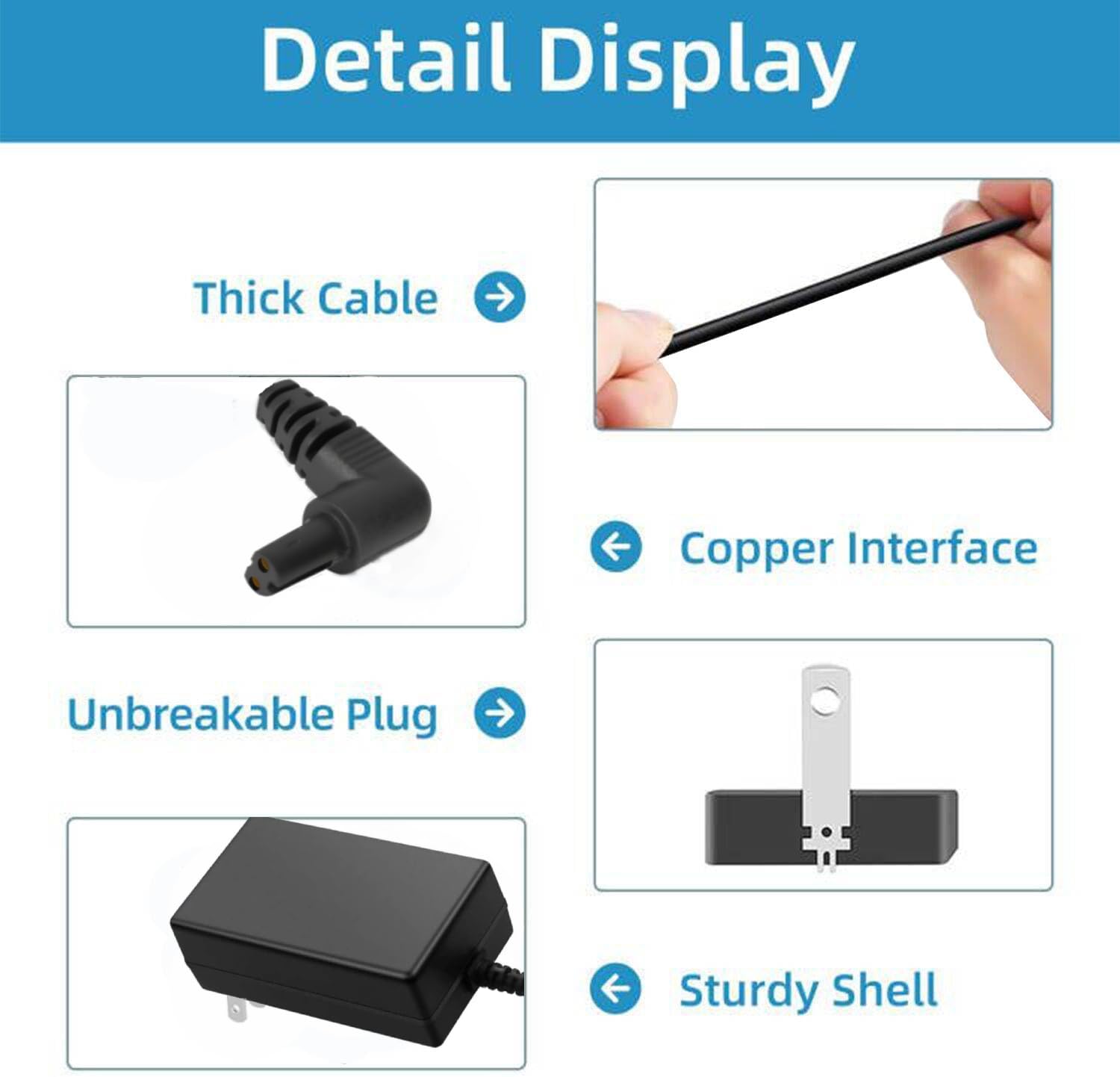 HCHNH 15V Charger for Black & Decker Dustbuster Handheld Vacuum, 6.6Ft - Compatible with Models 90627870/90629039