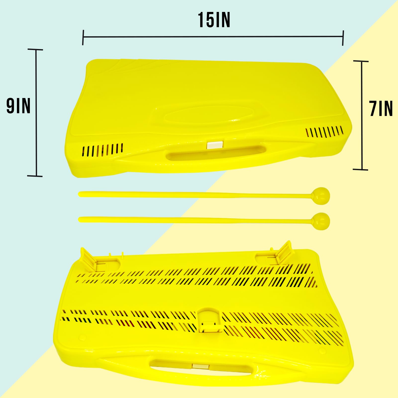 Soulmate Xylophone Glockenspiel 25 Notes Xylophone For Kids Professional Xylophone Instrument Music Teaching, Gifts (Yellow)