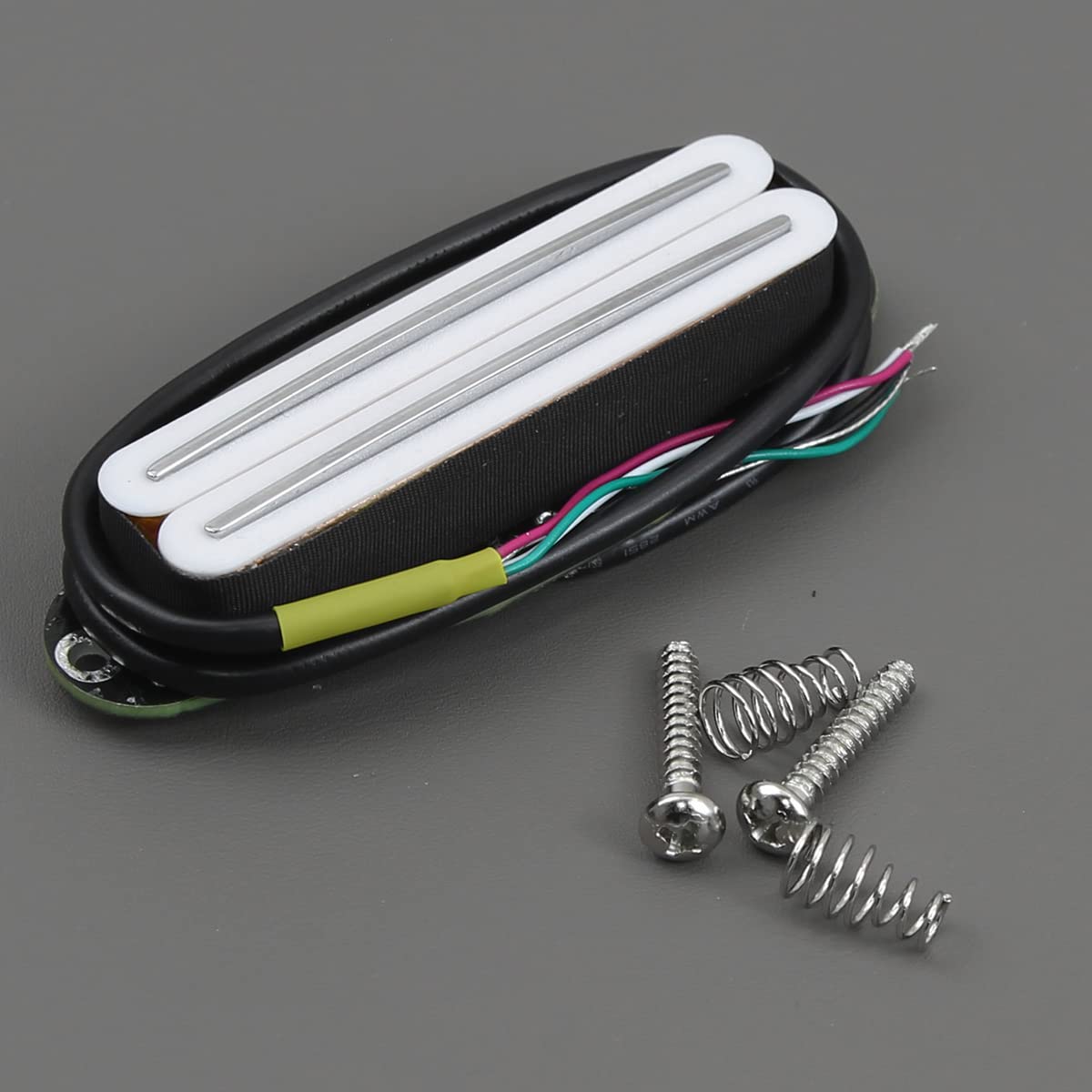 Fleor Dual Hot Rail Humbucker Single-Coil-Sized Guitar Humbucker Pickup(12-13K), White