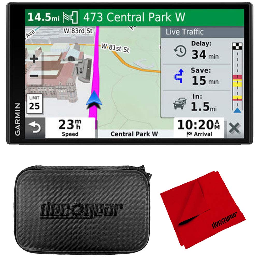 Garmin DriveSmart 65 & Traffic 6.95 Display GPS Navigator with 7 EVA Case Bundle