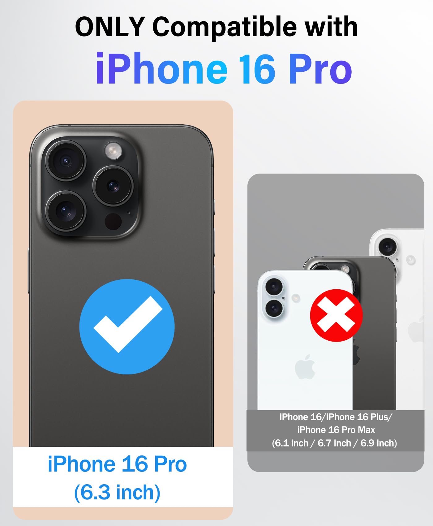 Vihibii For Iphone 16 Pro Magnetic Case With Stand, [Compatible With Magsafe], Slide Camera Cover, Military Grade Drop Protectio