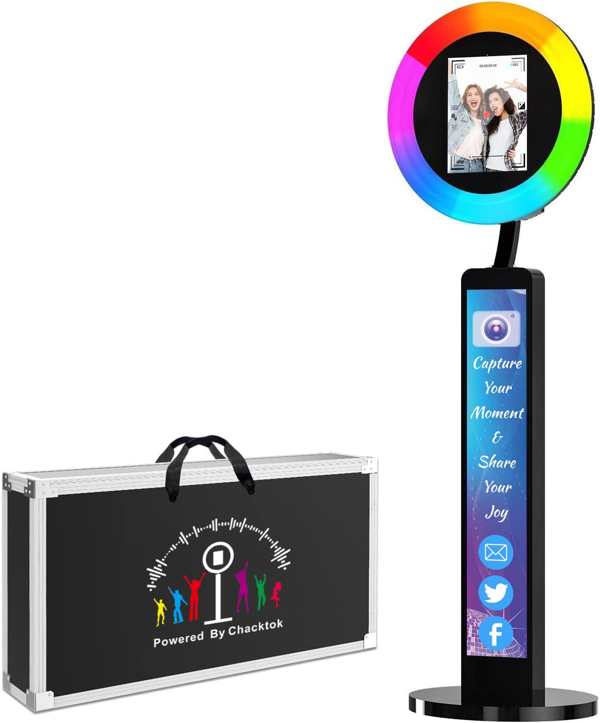 Ipad Photo Booth, Portable Photo Booth For 10.2In 10.9In 11In 12.9In Ipad, Free Customized Logo, Software App, Remote Control, R