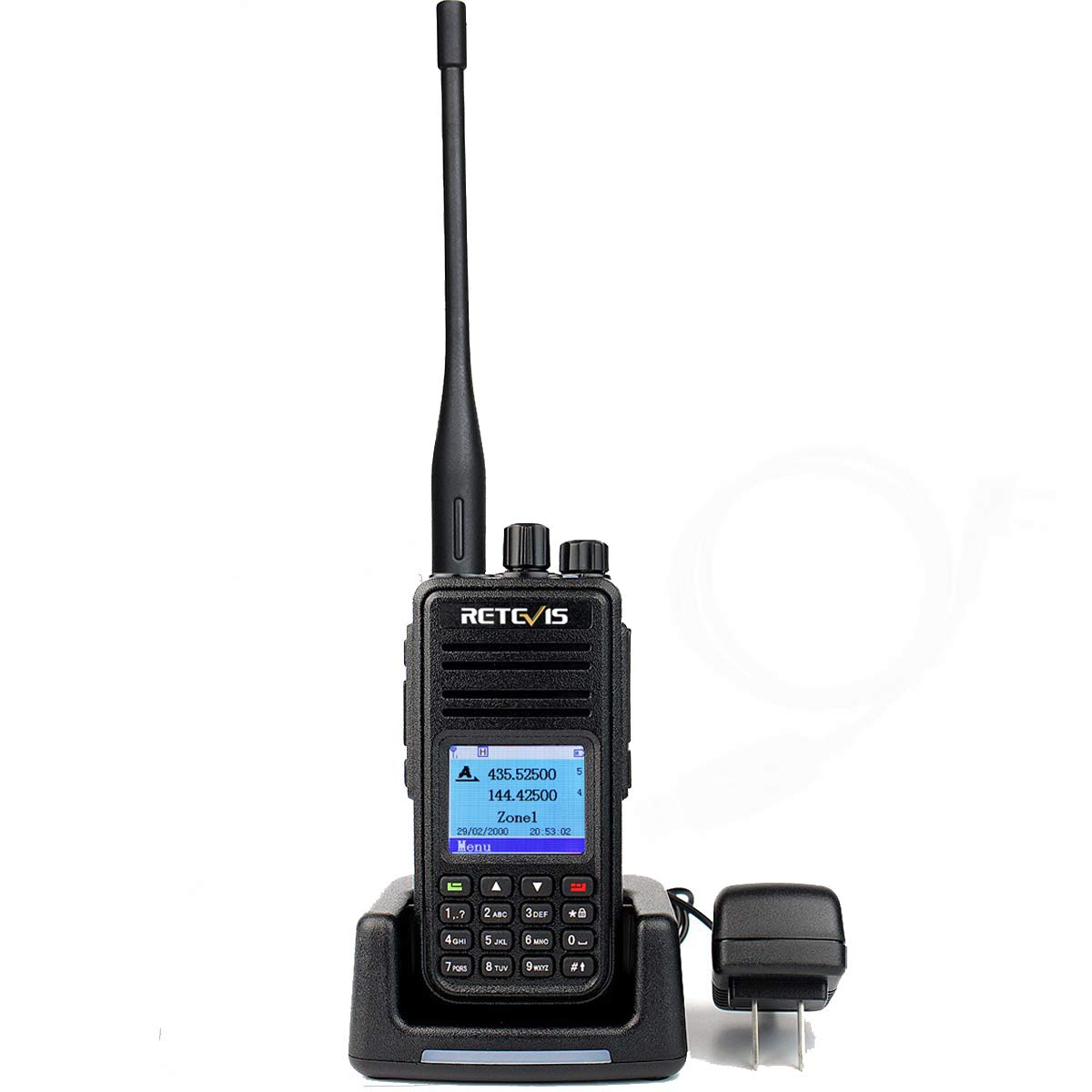 Retevis Rt3S Dmr Radio, Dual Band Ham Radio With Cable, Gps Aprs, Support Opengd77, 3000 Channels, 120K Contacts, 2000Mah Rechargeable, Long Range Handheld Walkie Talkies For Traveling Hiking