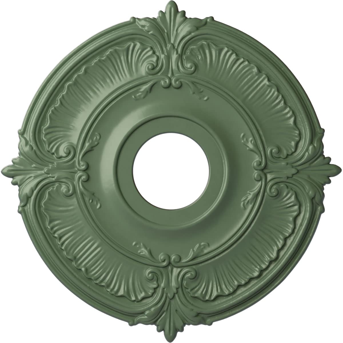Ekena Millwork Cm18Atagf Attica Ceiling Medallion, 18''Od X 4''Id X 5/8''P (Fits Canopies Up To 5''), Hand Painted Athenian Gree