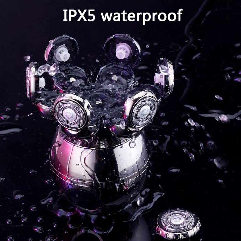 Upgrade Head Shaver For Men,5 In 1 Mens Electric Shaver Bald Head Shaver,Led Display,Multifunctional Cordless Ipx7 Waterproof Ro