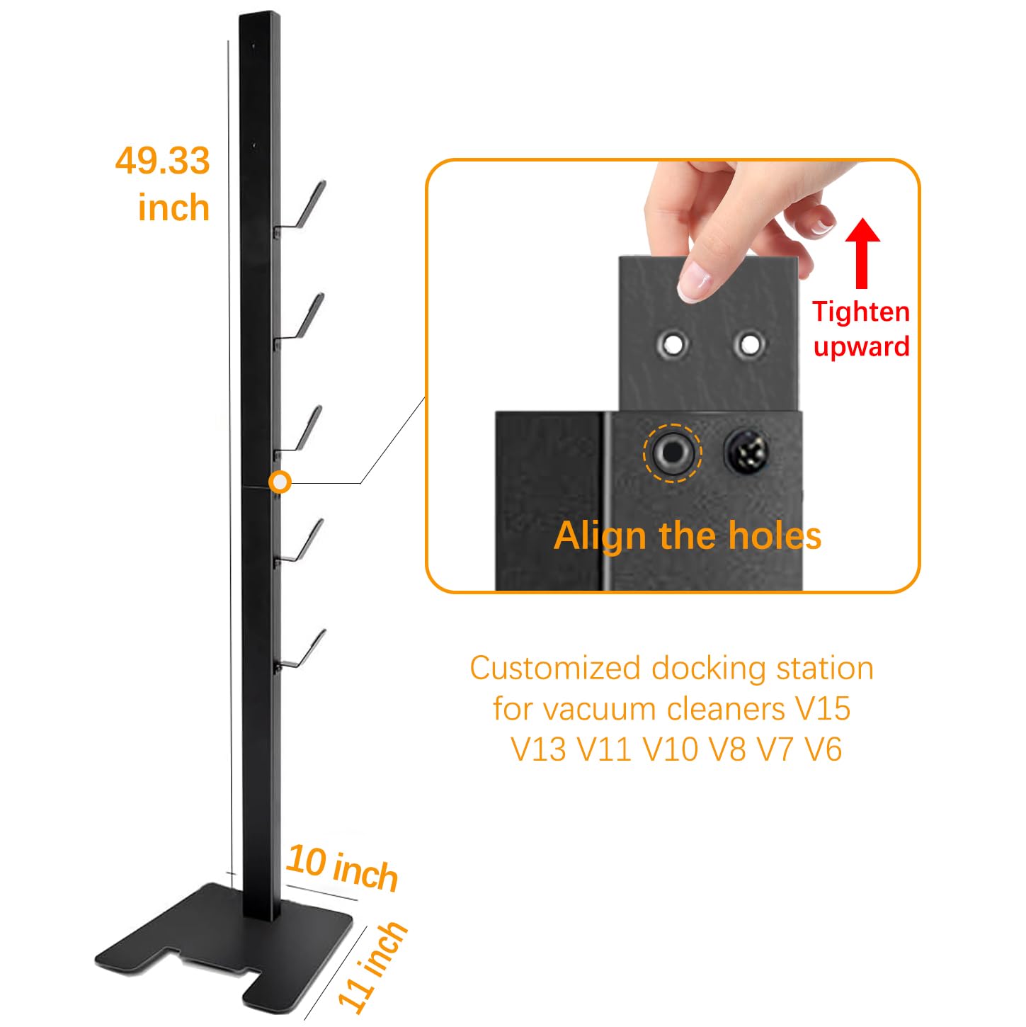 Xigoo Storage Stand Docking Station Holder Compatible With V15 Detect V11 V10 V8 V7 V6 Cordless Vacuum Cleaners & Accessories, S