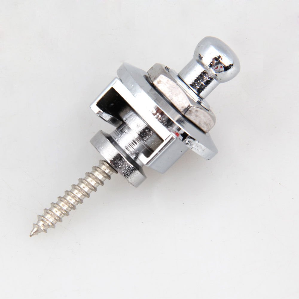 ECOMISTIQ 2PCS Skidproof Strap Lock for Electric Guitar Bass Silver|Musical Instruments & Gear| Guitars & Basses | Parts & Acces