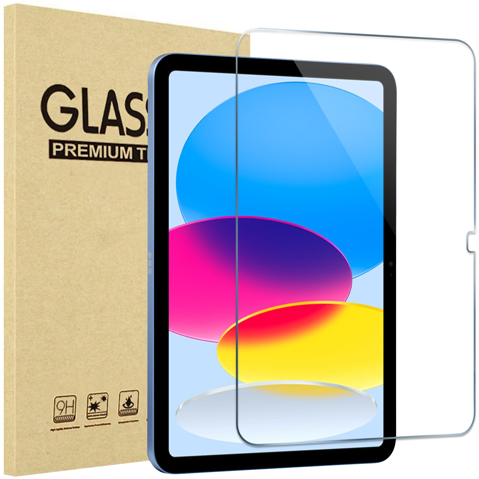 Procase 1 Pack Screen Protector For Ipad 10Th Generation 2022 A2696/A2757/A2777 10.9 Inch, Tempered Glass Film Guard For Ipad 10  Clear