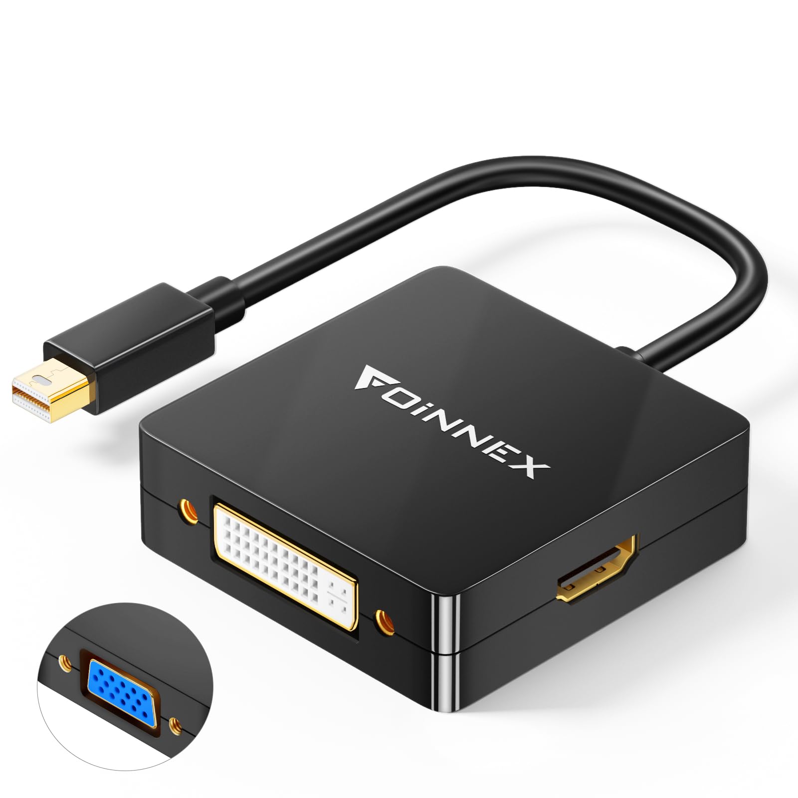 Mini Displayport To Hdmi Dvi Vga Adapter, Microsoft Surface Pro Video Display 4K Converter, Thunderbolt To Hdmi Vga Dvi Adaptor,