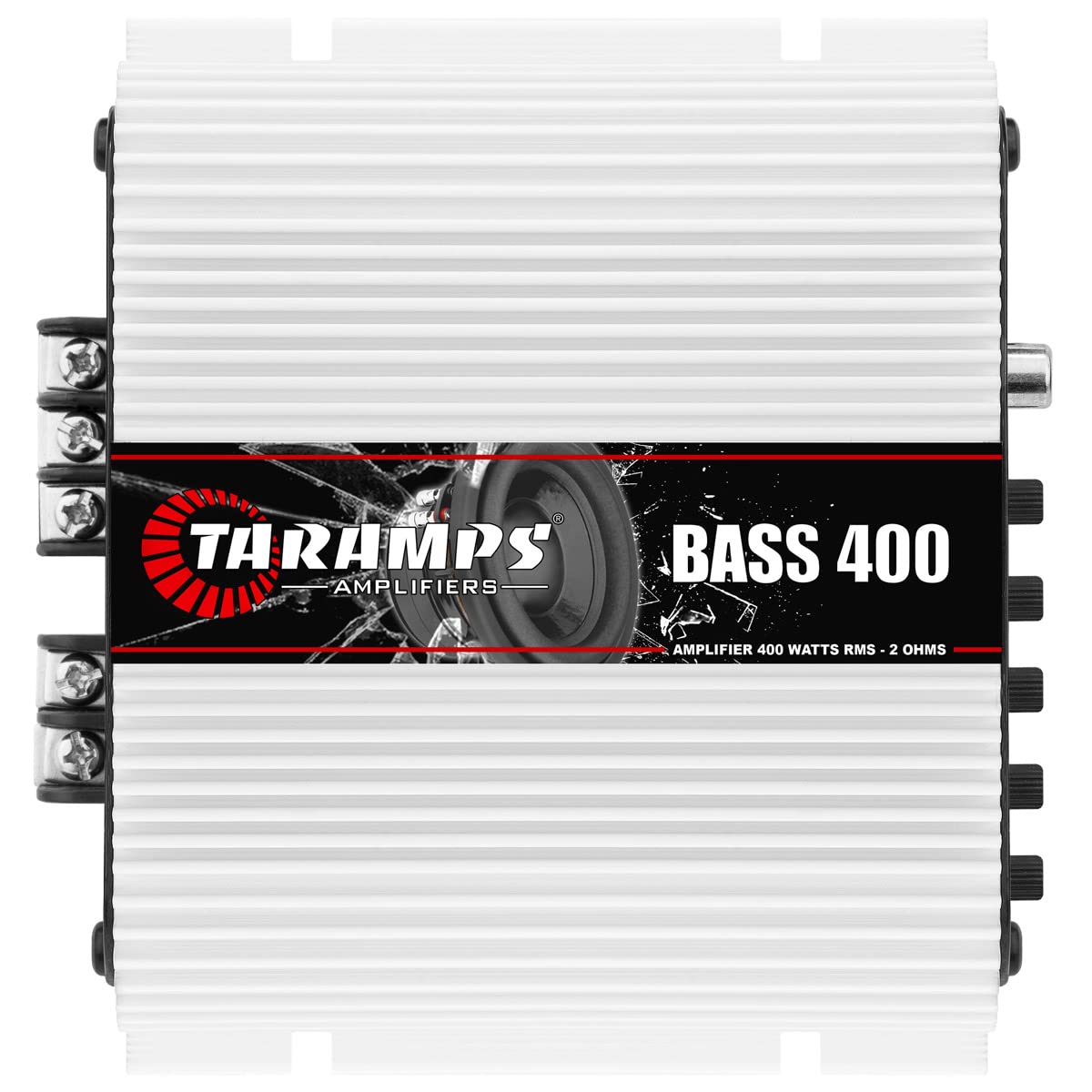 Taramps Bass 400 2 Ohms Monoblock Amplifier 400 Watts Rms 1 Channel 14.4Vdc Out Power Full Range, Great For Sub/Bass   Rca/High