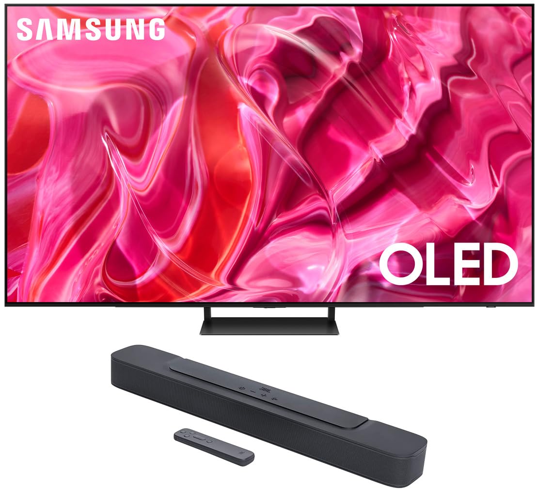 Samsung Qn77S90Cafxza 77 Inch 4K Oled Smart Tv With Ai Upscaling And A Jbl Bar-2-0-All-In-One-Mk2 Compact 2Ch Soundbar With Dolb