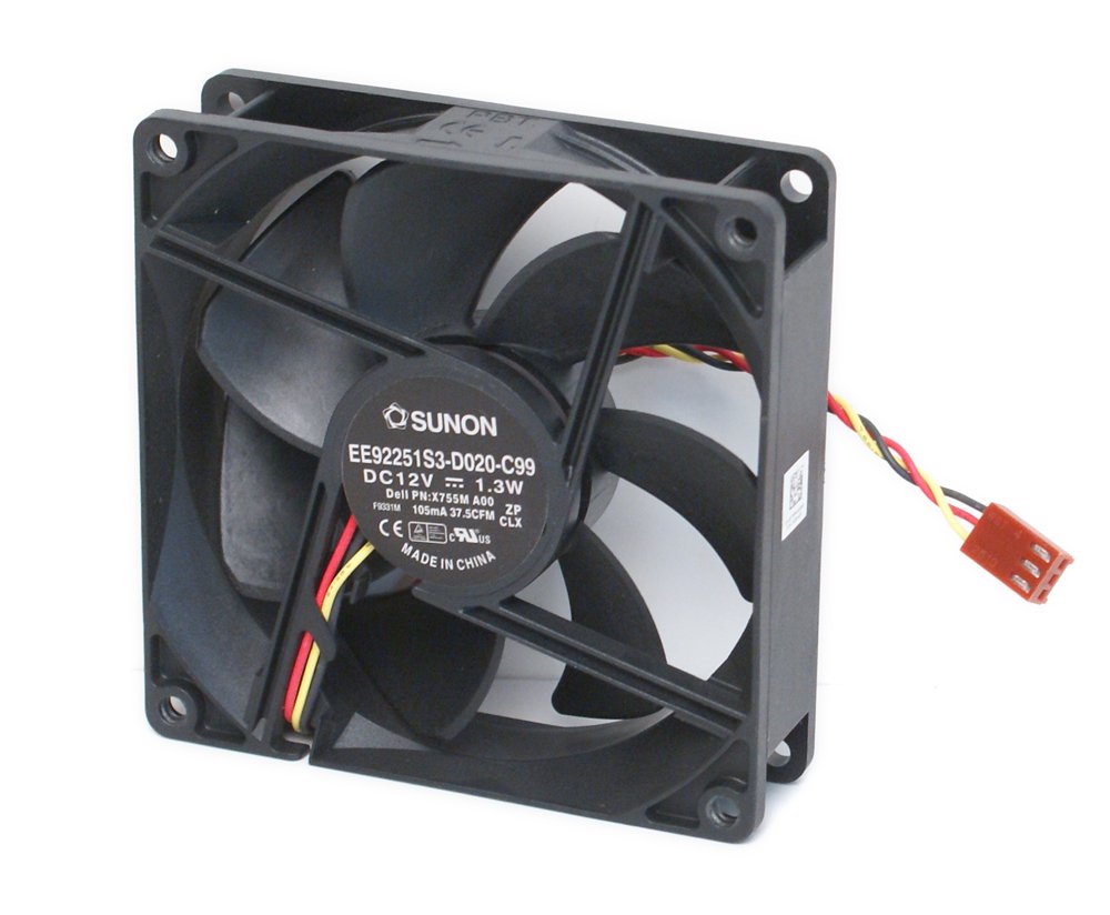 Sunon EE92251S3-D020-C99 12V 3-Pin 92mm x 92mm x 25mm Rear Case Computer Cooling Fan
