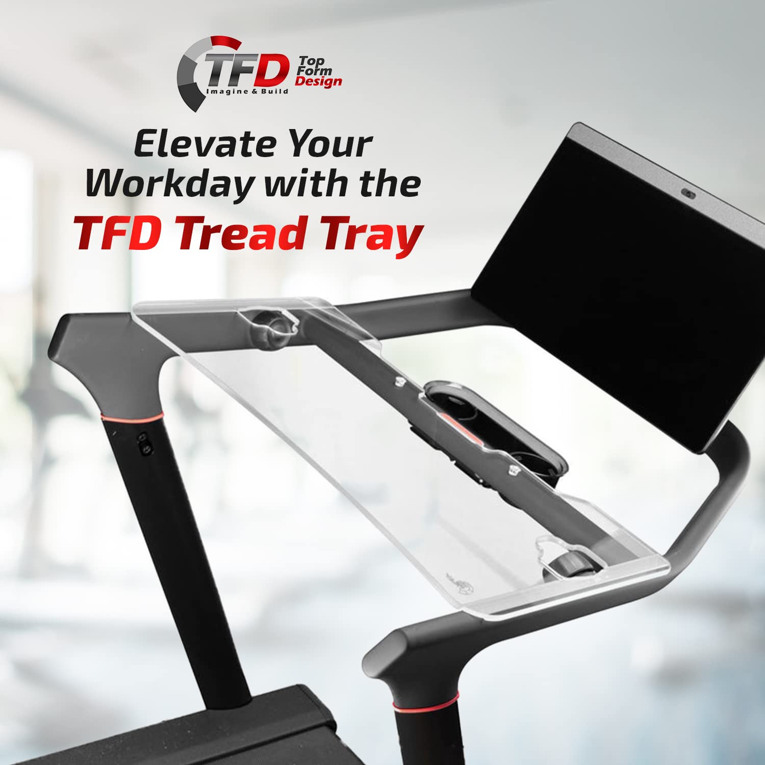 Tfd The Tread Tray 2.0 | Compatible With Peloton Tread (Does Not Fit Tread Plus), Made In Usa | Walking Desk Attachment Holder F