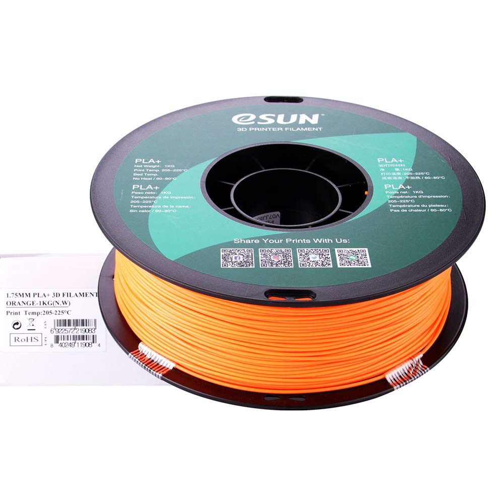 Esun Pla Pro (Pla+) 3D Printer Filament, Dimensional Accuracy +/  0.03Mm, 1Kg Spool, 1.75Mm, Orange