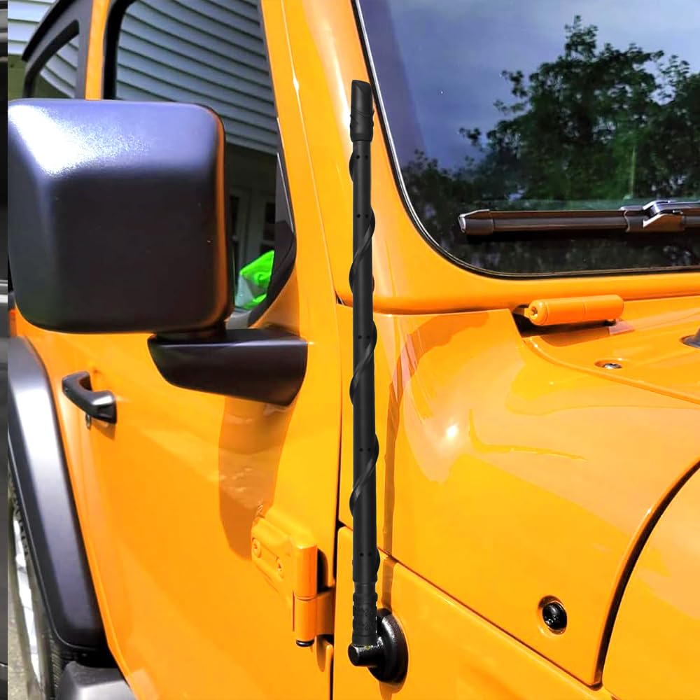 Basiker Antenna Compatible With Jeep Wrangler Jk Jl Jt Gladiator Rubicon Sahara 2007 2023 2024 2025, 13 Inch Car Replacement Antenna, Gladiator Jeep Accessories Designed For Optimized Radio Reception