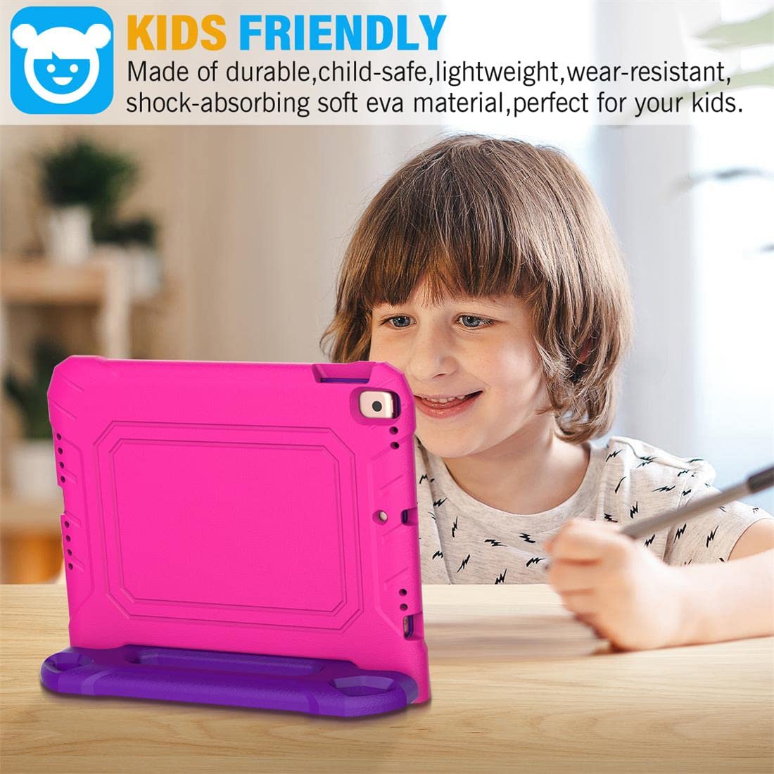 Suplik Ipad 9Th/8Th/7Th Generation Case For Kids   Ipad 10.2 Inch 2021/2020/2019 Case With Screen Protector, Durable Shockproof