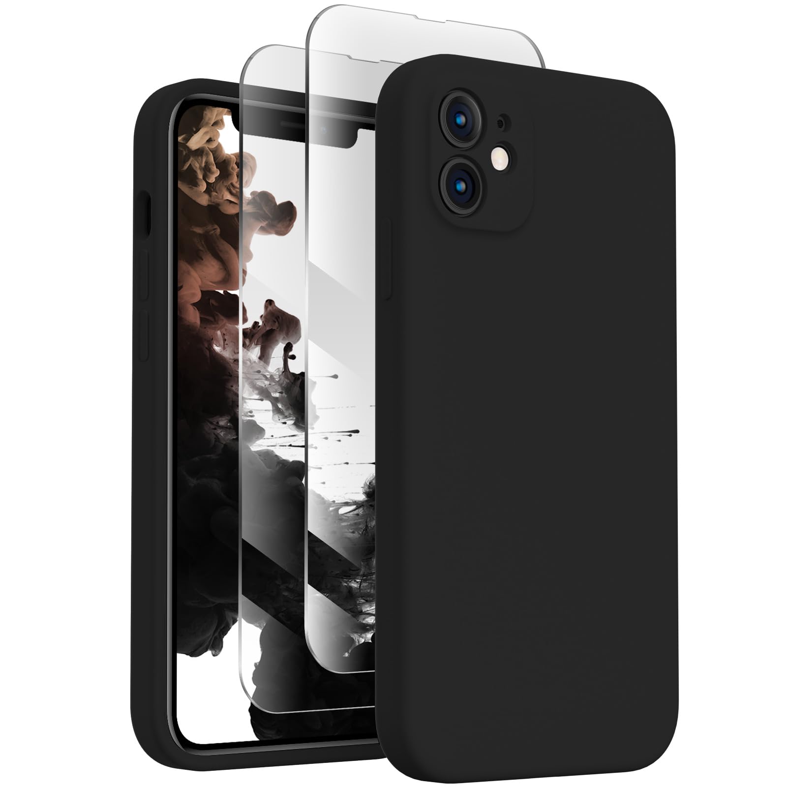 XXDD Designed for iPhone 11 Phone Case,[Straight Edges][Camera Protection] Silicone Upgraded Shockproof Case with [2X Screen Pro