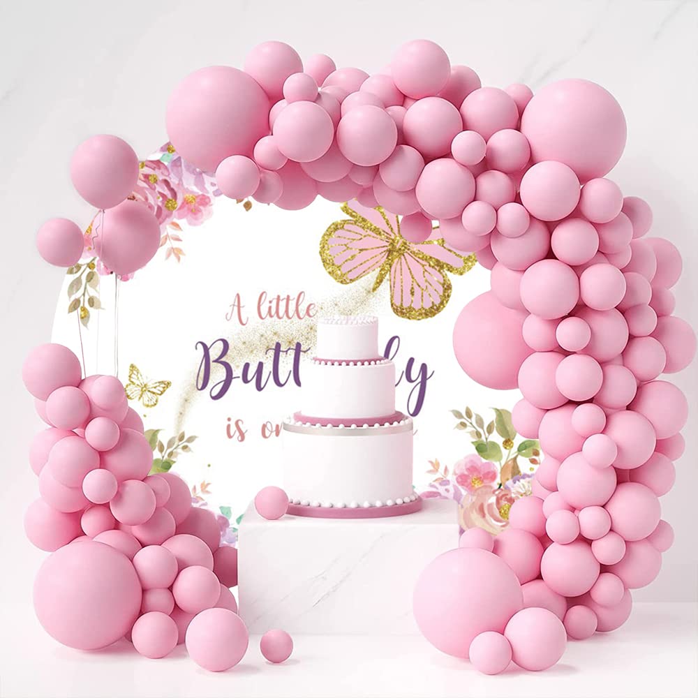 Oerju 6X6Ft Butterfly Round Backdrop Cover A Little Butterfly Is On The Way Watercolor Flower Photography Background Baby Shower