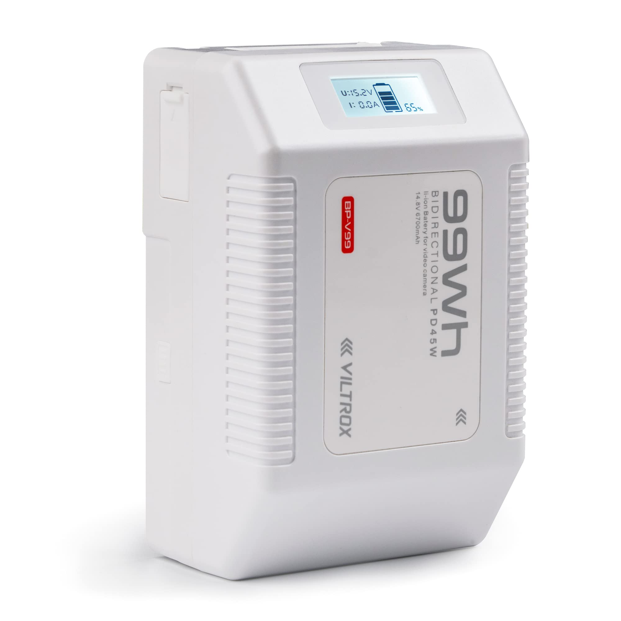 99Wh VILTROX V Mount Battery, 99Wh 14.8V Mini V-Mount Battery Support 45W PD USB-C Fast Charger, BP 10A Output, with D-TAP, Type