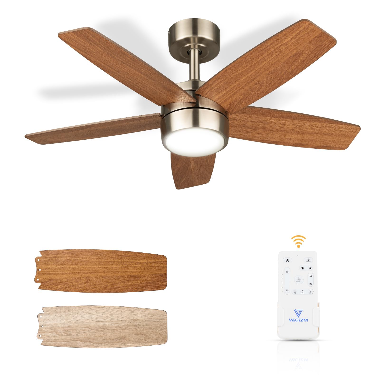 Vagizm Ceiling Fan with Light Remote: 36 Inch Small Ceiling Fans for Kids Bedroom Dorm Room Small Room- Reversible Quiet DC Moto