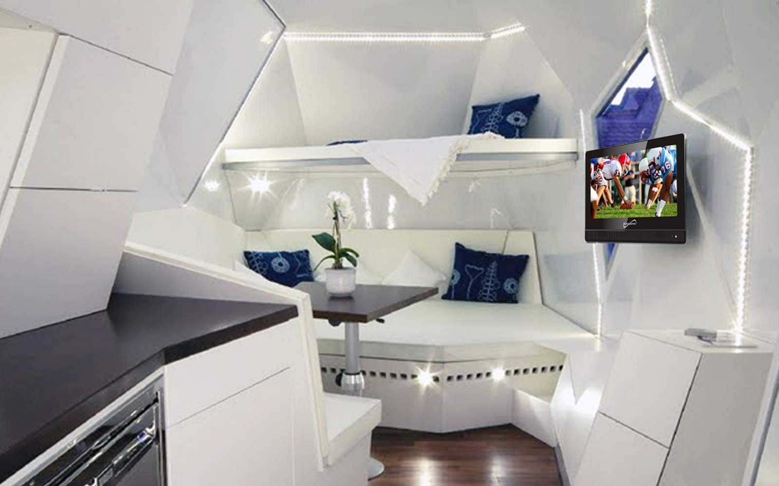 Supersonic Sc 1312 13.3    Widescreen Led Hdtv With Built In Dvd Player