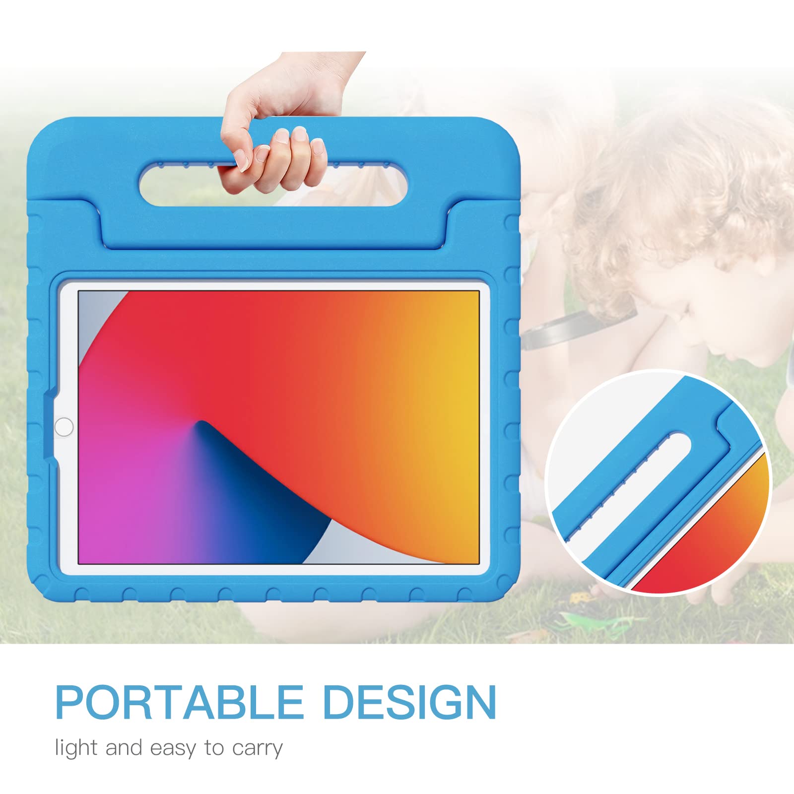 Bolete Kids Case For New Ipad 9Th Generation Case, Ipad 10.2 Case 2021/2020/2019, Ipad 8Th/7Th Generation Case, Shockproof Handl