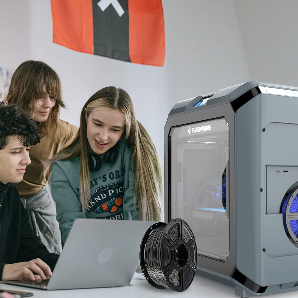 Flashforge Pla Filament 1.75Mm Galaxy Matte Black, 3D Printer Filament With Silver Glitter 1Kg (2.2Lbs) Spool, Dimensional Accur