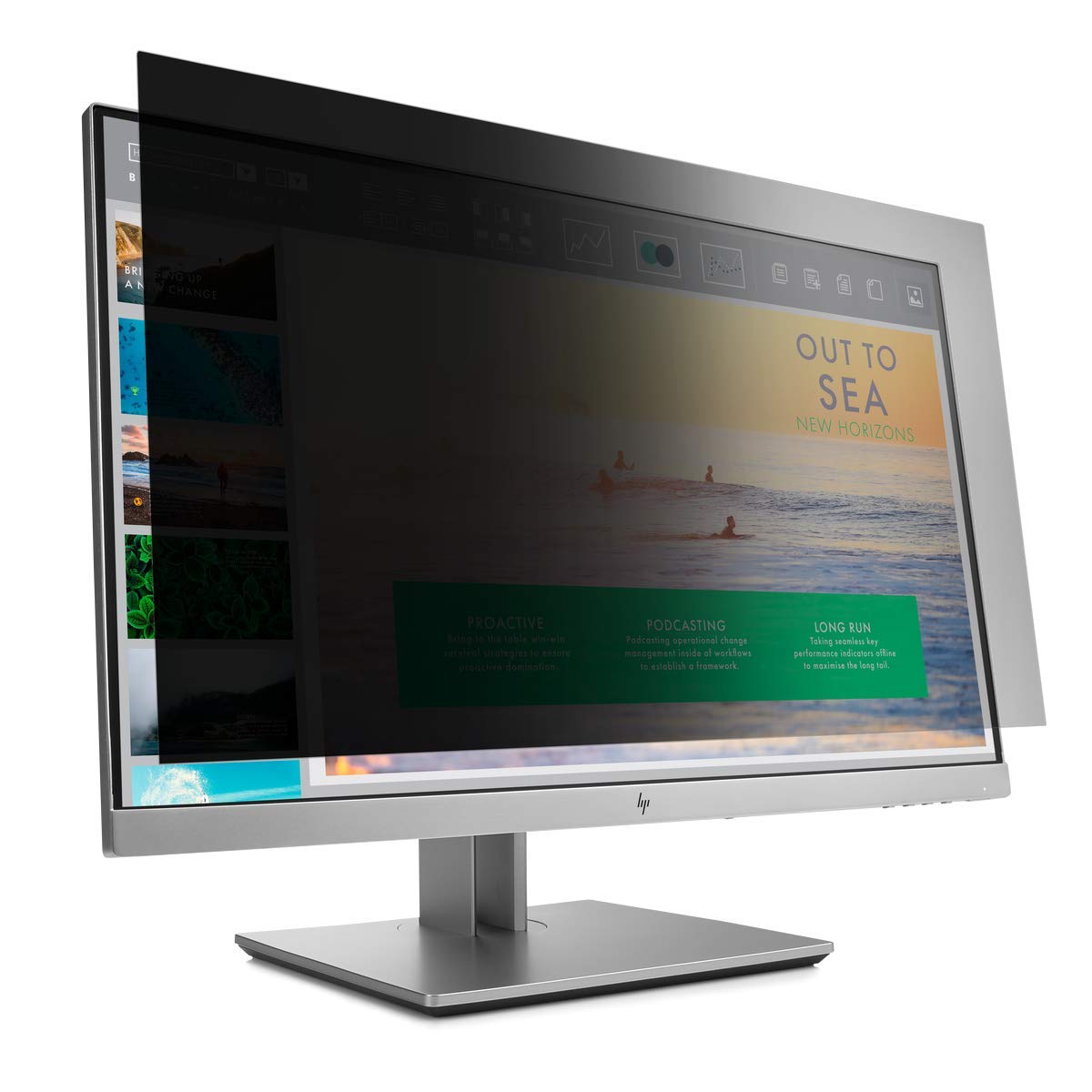 Targus 4Vu Privacy Screen Filter for HP EliteDisplay E233 Z23n G2 (16:9 Ratio), Landscape/Portrait View, Blue Light Filter to Pr