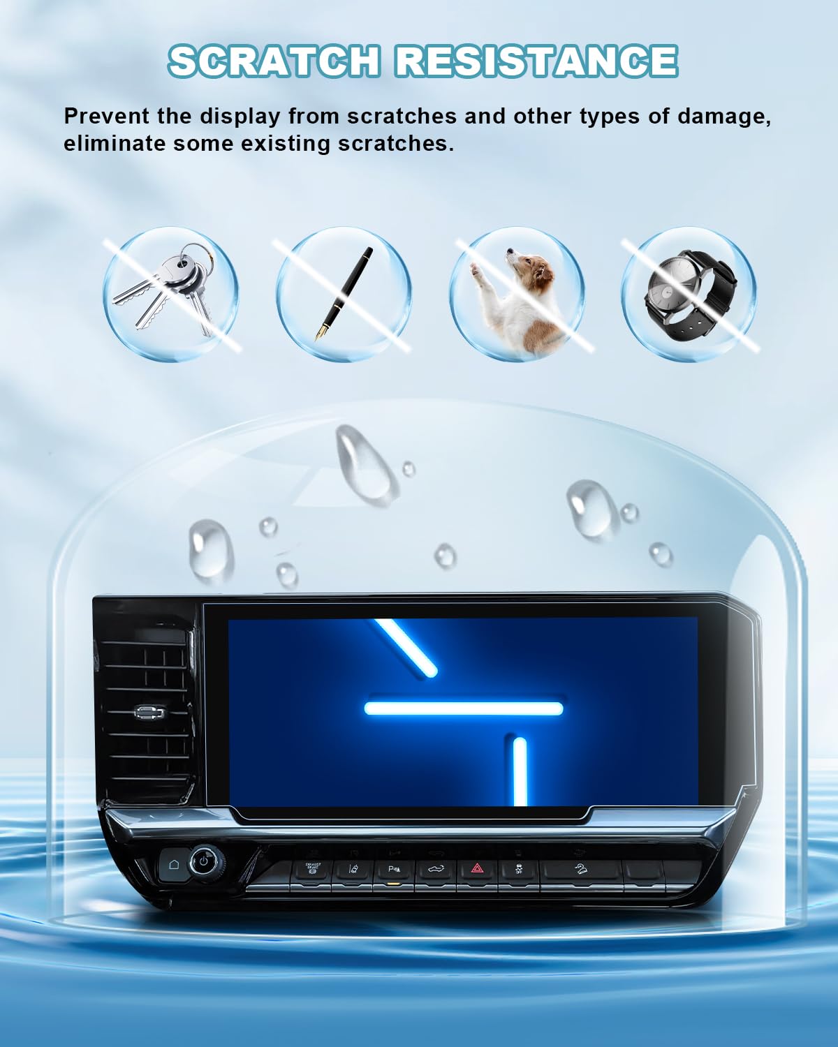 Cdefg 6 Pack Anti Reflection Screen Protector Compatible With 2022 2025 Silverado Sierra 1500/2024 2025 Sierra 2500Hd 3500Hd Pickup Truck Accessories, Anti Glare Anti Scratch Touch Screen Guard