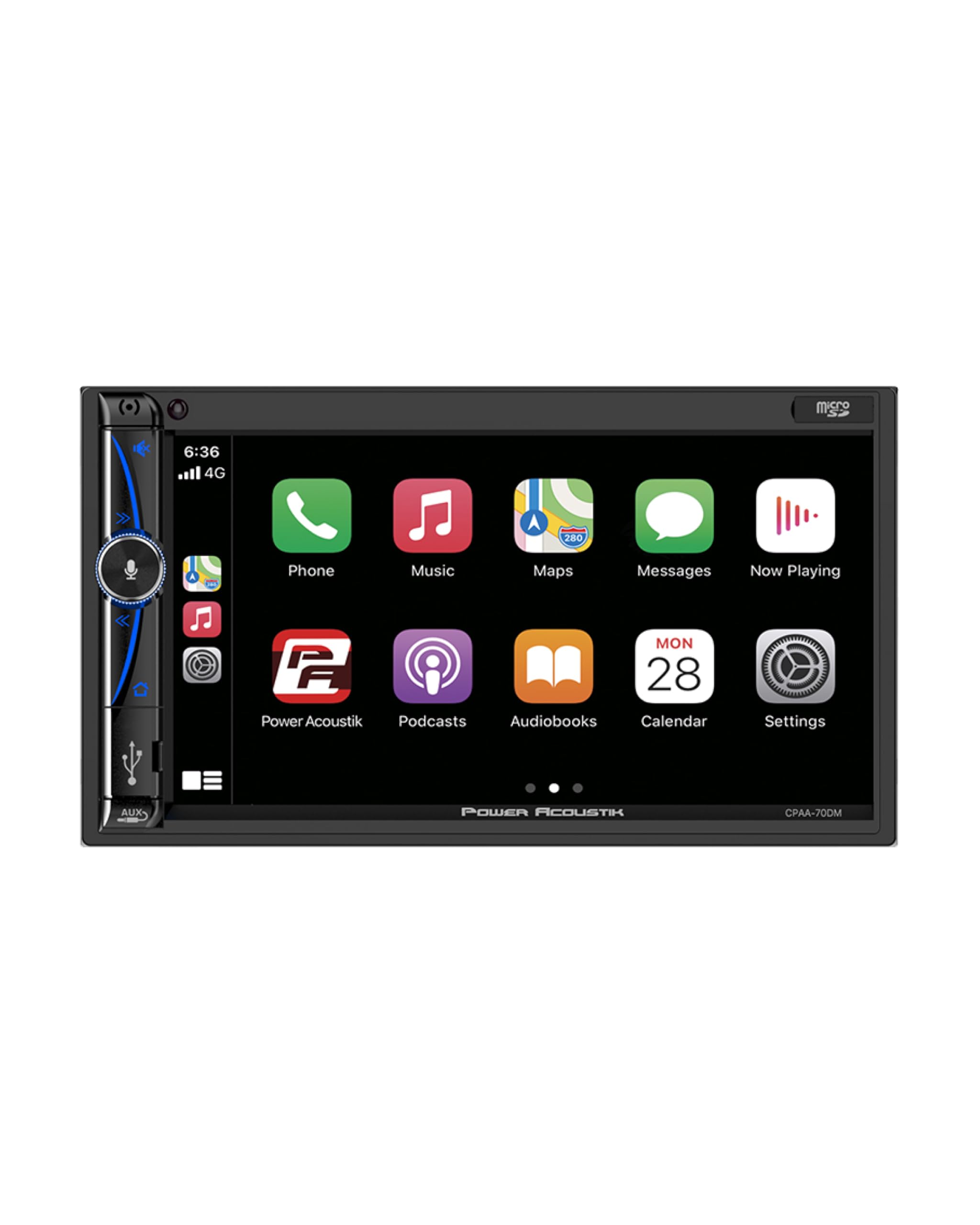 Power Acoustik D.Din 7'' Touchscreen Android Auto Apple Car Play Am/Fm/Cd/Bt